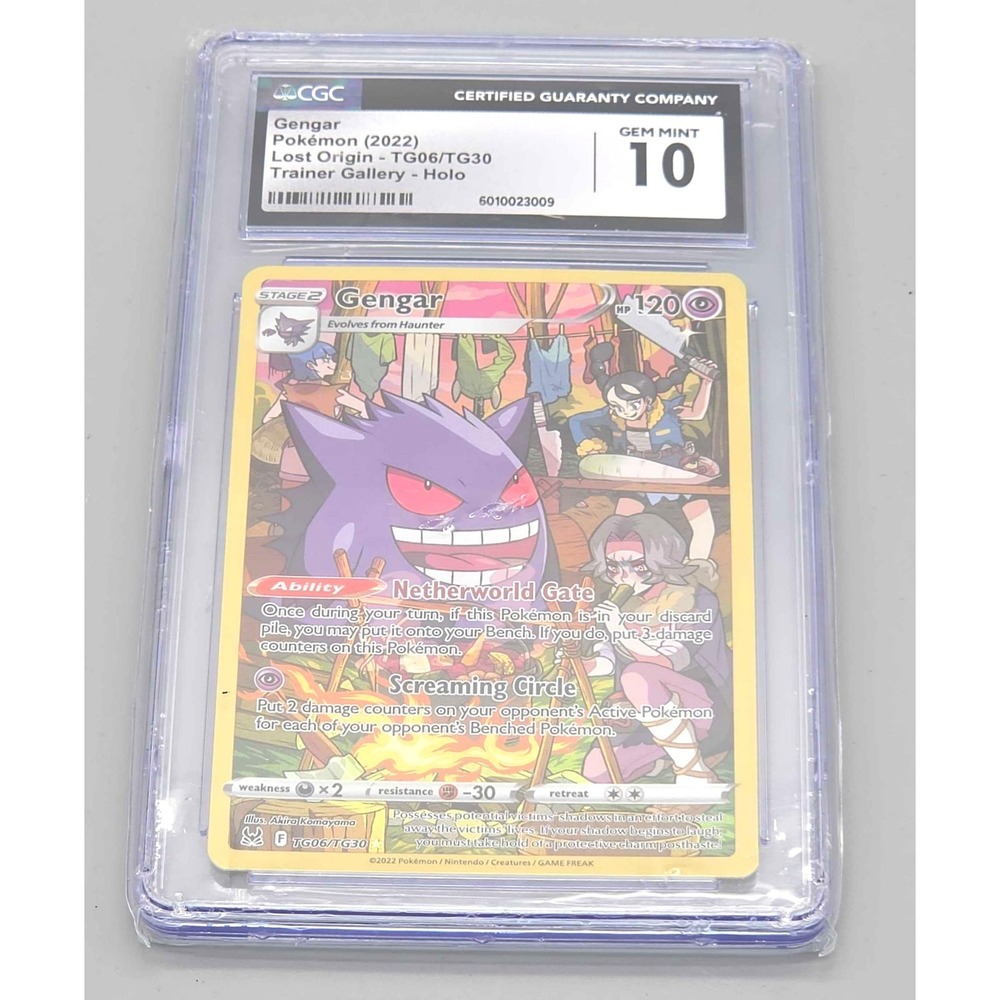 Pokémon Gengar Lost Origin TG06/TG30 Trainer Gallery Holo CGC Mint 10(GNP020072)